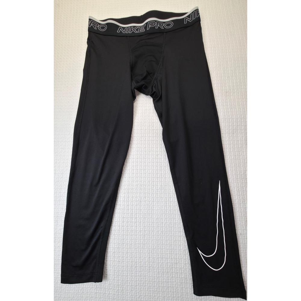 Nike Pro‎ Leggings Women Medium Black 3/4 Length Dri-FIT
